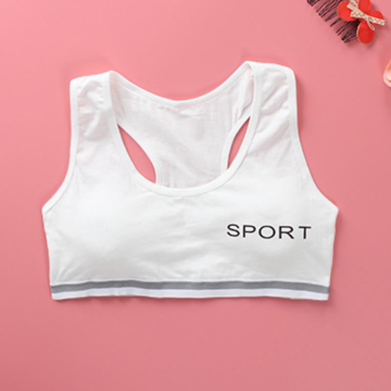 Children Underwear Cotton Girls Bras Soft Sponge Cup Puberty Girls Training Bra Breathable Teenage Girl Brassiere