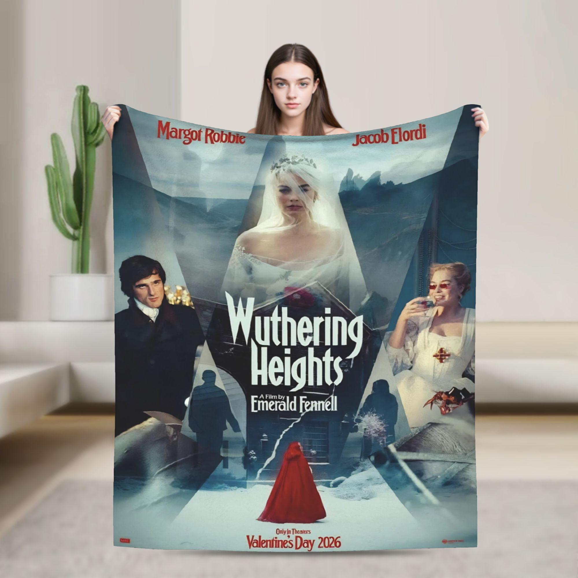 

Wuthering Heights 2026 Movie Blanket Multiple Sizes Soft Fuzzy Plush Throw Blankets for Sofa Couch and Bed 100x150cm