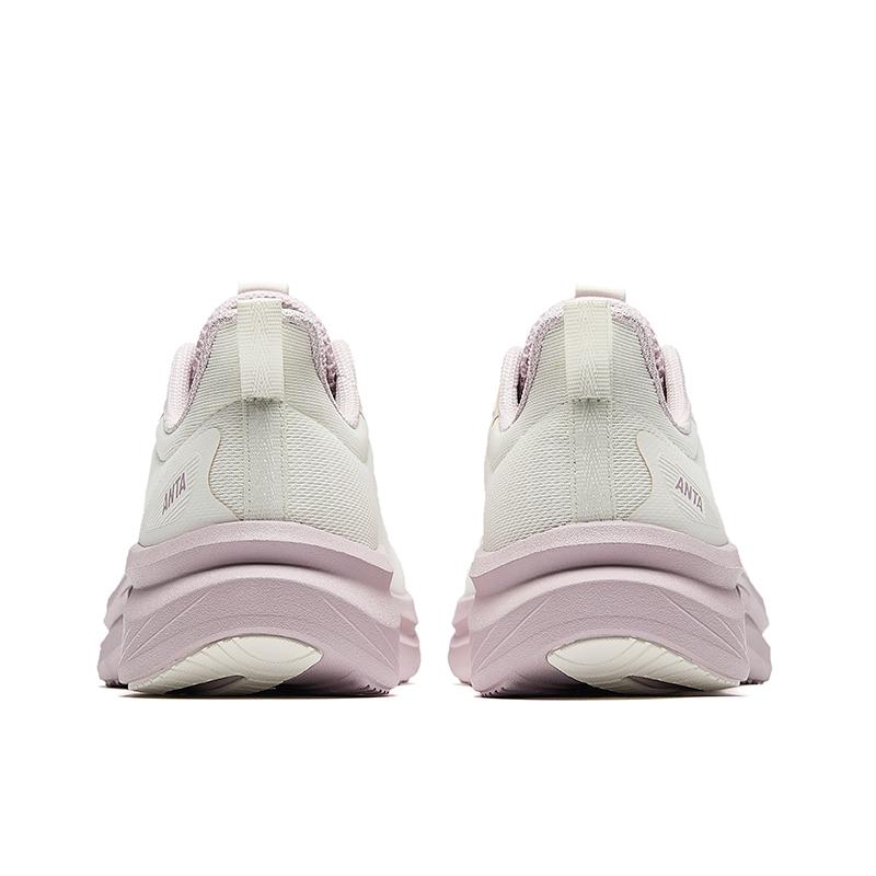 New Anta Anti Slip And Wear Resistant Breathable Low Top Casual Running Shoes Women's White Pink 922515514-1