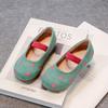 Girls Flat Shoes Polka Dots Sweet Kids Leather Shoes Round Toes Slip-on 2025 New Girls Princess Shoes Candy Color Non-slip Soft