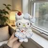 Hello Kitty Plush Keychain With Glasses For Gift And Bag Decoration