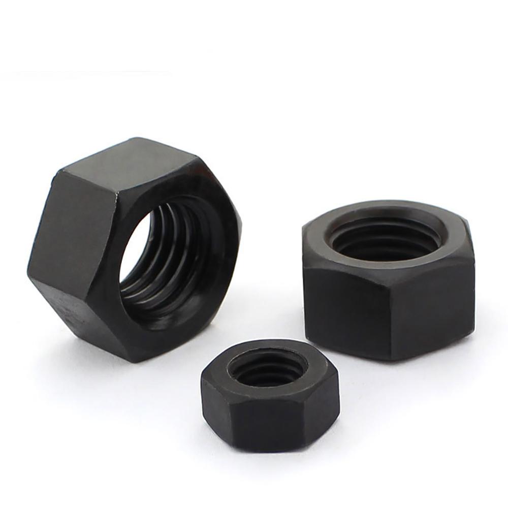 4.8 Grade Black Oxide Hexagon Nuts DIN934 GB6170 Carbon Steel Inch Size Nut UNC UNF BSW Thread Fastener 1/4" To 7/8"