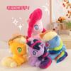 Version of Pony Poly Sitting Plush Doll Purple Rainbow Biki Poly Birthday Gift Worker