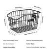 Metal Bike Rear Basket with Integrated Rear Light Bicycle Storage Seat Rack Large Capacity Cycling Rear Frame Shelf