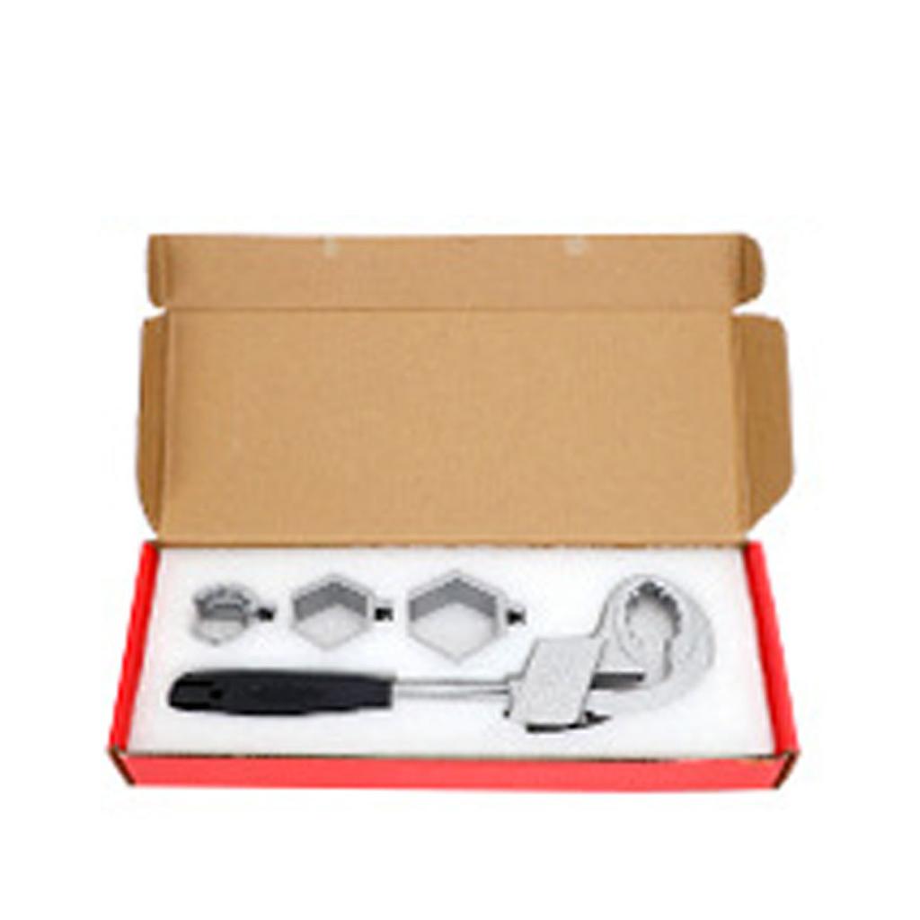 Bathroom Wrench Set Aluminum Alloy Adjustable Large Opening Arc Teethed Double Headed Sink Wrench