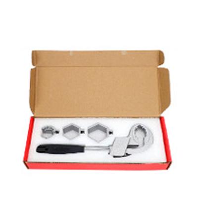 Badezimmer-Schlüsselset Aluminiumlegierung Verstellbar Große Öffnung Bogengezahnt Doppelköpfig Spülen-Schlüssel