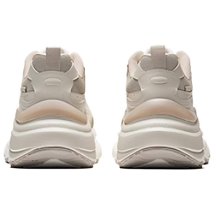 New Anta Cloud Rising Abrasion Resistant Breathable Low top Chunky Sneakers Women's Ecru Gold 122538882-2