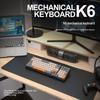 Bluetooth Three-Mode Hot-Swappable Mechanical Gaming Keyboard Wolf K6 980 - Customizable for Laptops and Esports.
