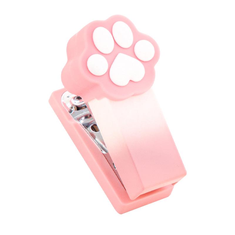 Gradual Gradient Macaron Color Mini Cat Paw Easy-to-use Stapler for Student Office Portable Binding Supplies Stapler