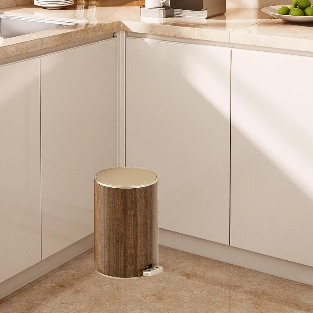 Poubelle en grain de bois, élégante corbeille à papier toilette portable, poubelle pour