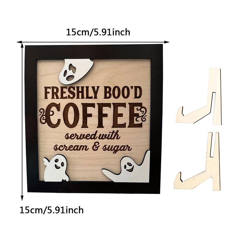 

Свежий Призрачный Знак Кофе Украшение На Столе Хэллоуин Украшение Кофе Знак Хэллоуин Украшение Кухни С Кронштейном DecoraçãO