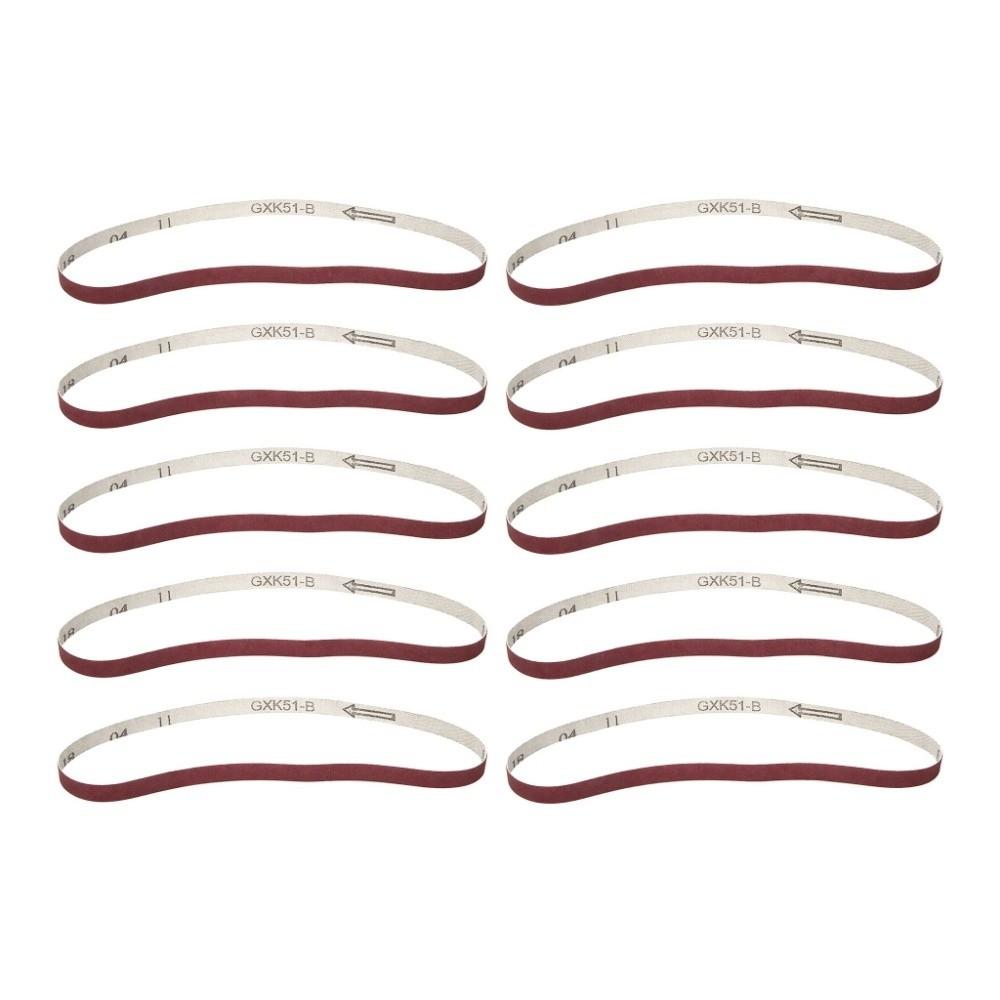 10pcs 3/8 X 21 Inch Sanding Belt 533 X 9mm Abrasive Band Strap Sandpaper Belt  For Belt Sander
