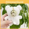 Cute And Soft White Dog Plush Toy Keychain Ideal For Collectors And Gifts