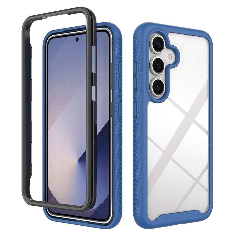 

For Samsung Galaxy S25 Case Anti-Drop 2-in-1 PC+TPU Phone Cover Dark Blue