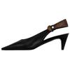 Legacy Cow Leather Cone Heel High Heels 5.5cm Women's Black 1AHLCM