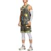 Li Ning Badfive All Over Print Round Neck Basketball Jersey Unisex Jerseys Gray-Green AAYS469-1