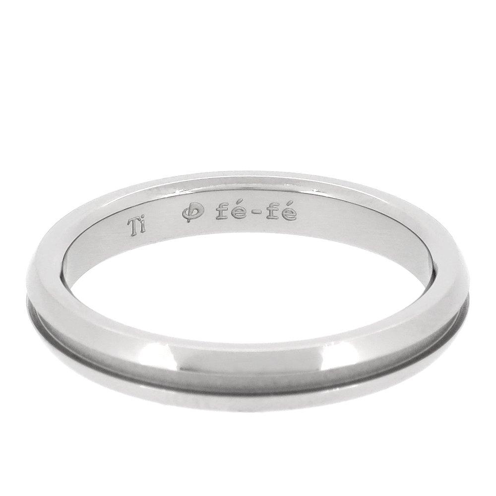 [Fe-fe] fe-fe x phiten [Special Edition] Phiten Slim Line Titanium Men's Ring, Sizes 13-19 (Size 17), Simple Sports Jewelry