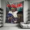 Gorillaz Wall Tapestry Aesthetic Wall Hanging Printed Fabric Blanket Decorative Tapestries for Bedroom Living Room Home Decor