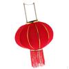 Chinese Flocking Red Lantern Fortune Wealth Spring Festive Balcony Gate Hanging Decor