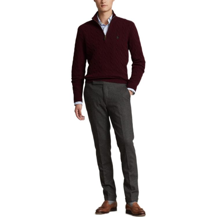 Polo Ralph Lauren FW22 Logo Embroidered Half High Neck Pullover Sweater Men Sweater MNPOSWE16821082-601