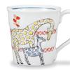 Kutani Ware Iwataya Mug, Colorful Giraffe, AP7-0821