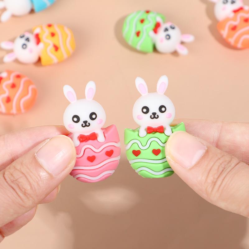 5/10 Stück Mini-Osterhasenfiguren Frohe Ostern Party Schreibtischdekoration Haseneier-Schmuck Kindergeburtstagsmitgebsel Schulgeschenk