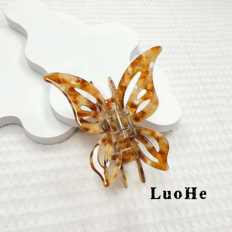 Luohe Acetate Large Butterfly Claw Hair Clip for Women's Updo Accessories
