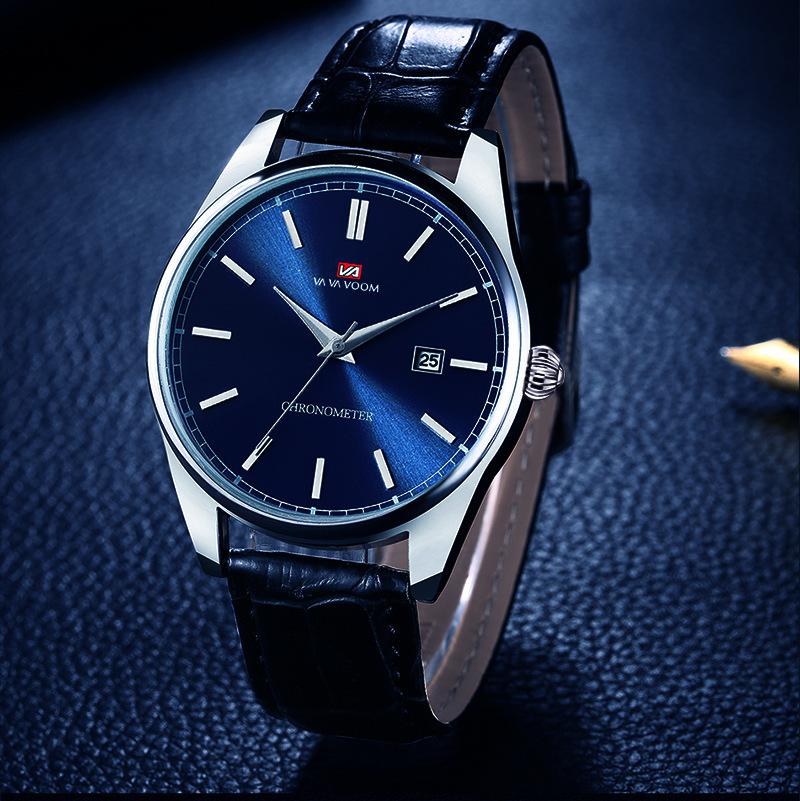 Ceas Studențesc Rezistent la Apă Curea din Oțel Calendar Ceas Casual de Afaceri