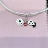 New 925 Silver Halloween Spider Web Coffee Charm Pendant DIY Bracelet Jewelry Gift for Women Fashion Accessories