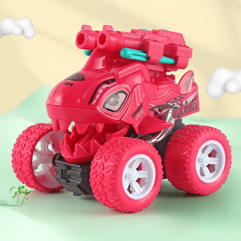 Childrens Dinosaur Inertia Double Launch Toy Car For Sensory And Motor Skills Development