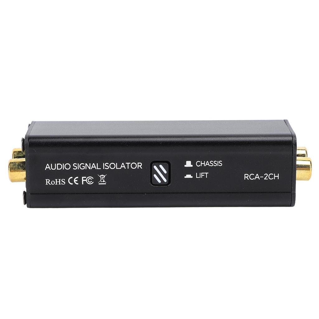 Noise Filter Aluminium Alloy Plug and Play Ground Loop Noise Isolator for Conference Studio Home