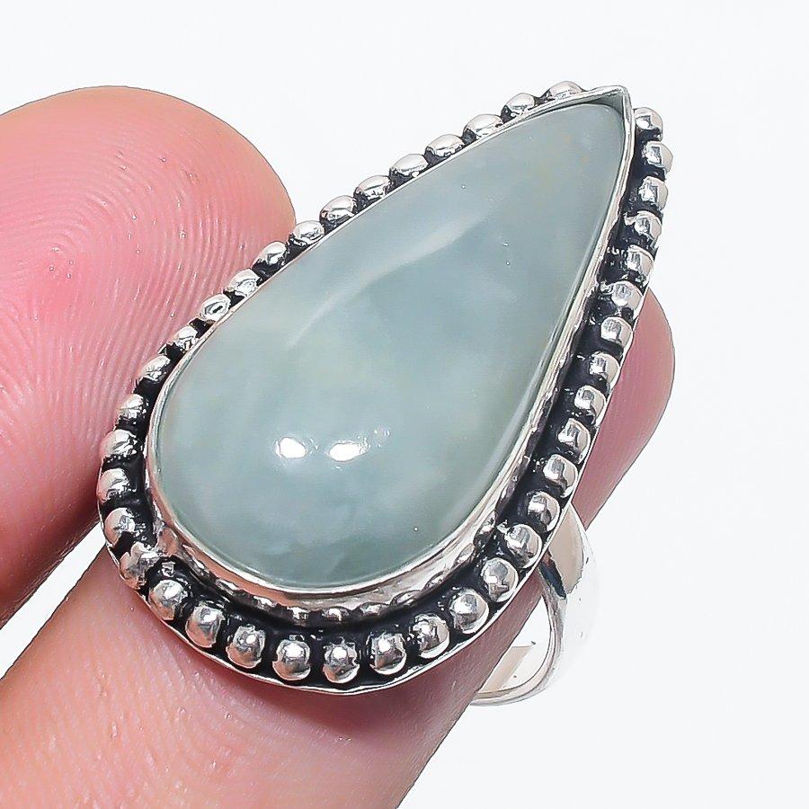 

Natural Aquamarine Gemstone 925 Sterling Silver Jewelry Ring Size 8 AR-15861