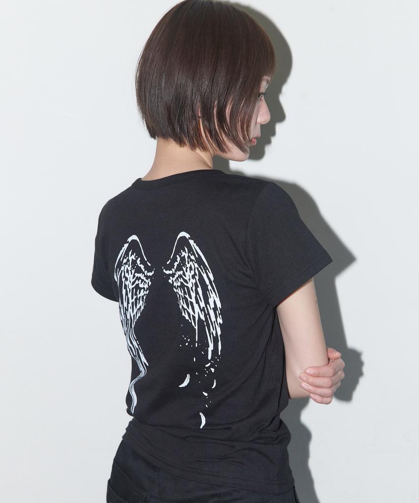 FANCY CLUB Reverse Of Heaven Crop Top (Black) F25Qb135