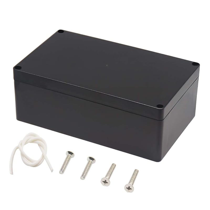 Junction Box, Zulkit Project Box IP65 Waterproof Outdoor Box ABS Plastic Electrical Boxes Electronic Enclosure Black 4.5 X 3.5 X 2.2 Inch(115 X 90 X