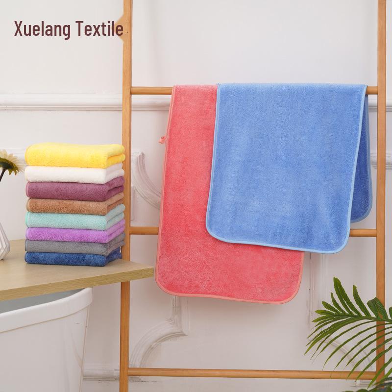 High-Density Coral Fleece Towel: Soft, Absorbent Face Towel for Home, Salon & Barber Shop.