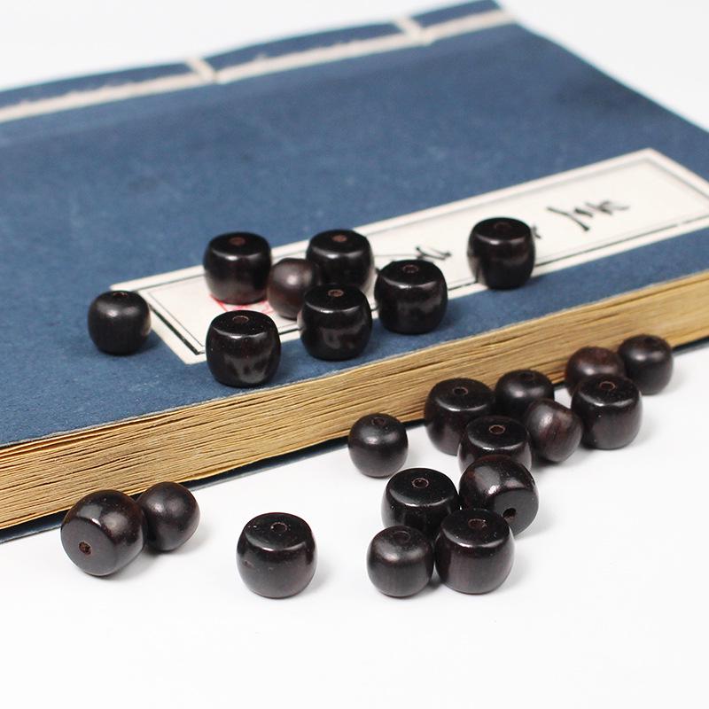 Ebony Barrel Beads: DIY Hand String Accessories, Purple Sandalwood Buddhist Beads, Old Ebony Material.