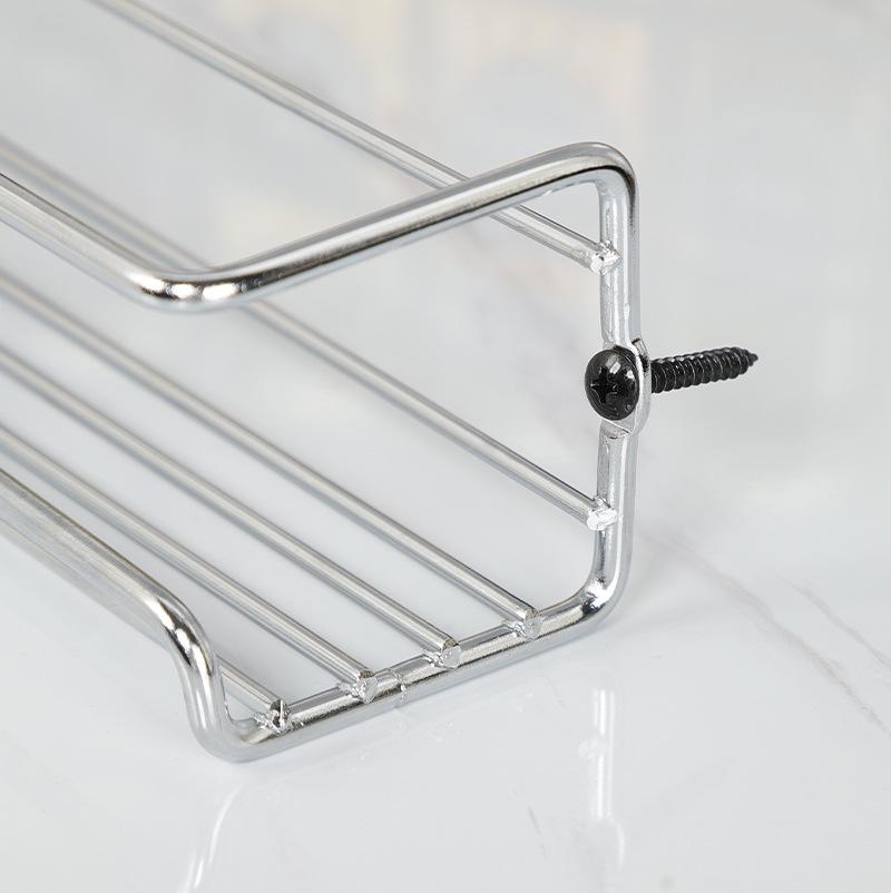 Raft de condimente din oțel inoxidabil fără găurire - Depozitare bucătărie pentru sticle de condimente