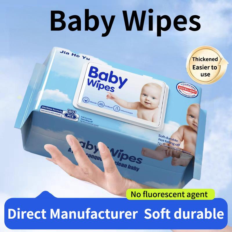 Qualitäts Baby-Feuchttücher 80 Blatt Großpack Extra Verdickt für Mutter und Kind Einweg-Tücher mit reinem Wasser Hautfreundlich Hypoallergen