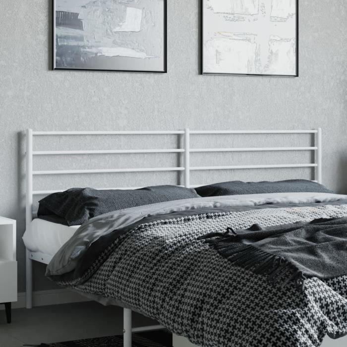 Tête de lit en métal Blanc 180 cm