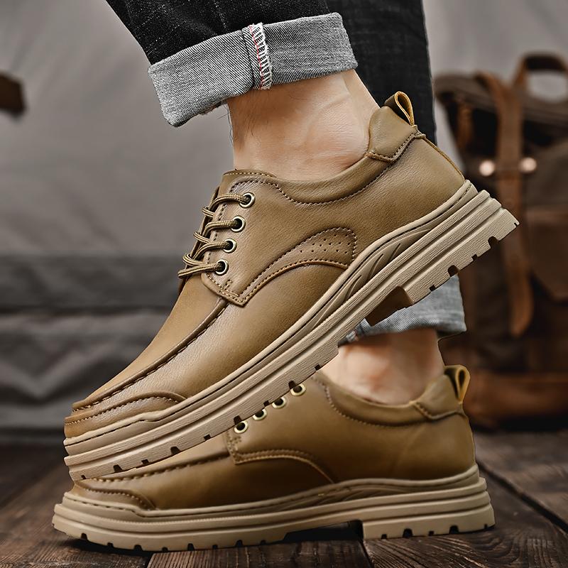 Leather Business Formal Shoes fashion Leather Soft Men Shoes Outdoor Casual black Board Shoes Men leather flats Zapatos Hombre