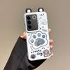 KEYSION Cute Ear Cartoon Case for VIVO Y100 5G with Lanyard Soft Silicone+PC Shockproof Phone Back Cover for VIVO Y100