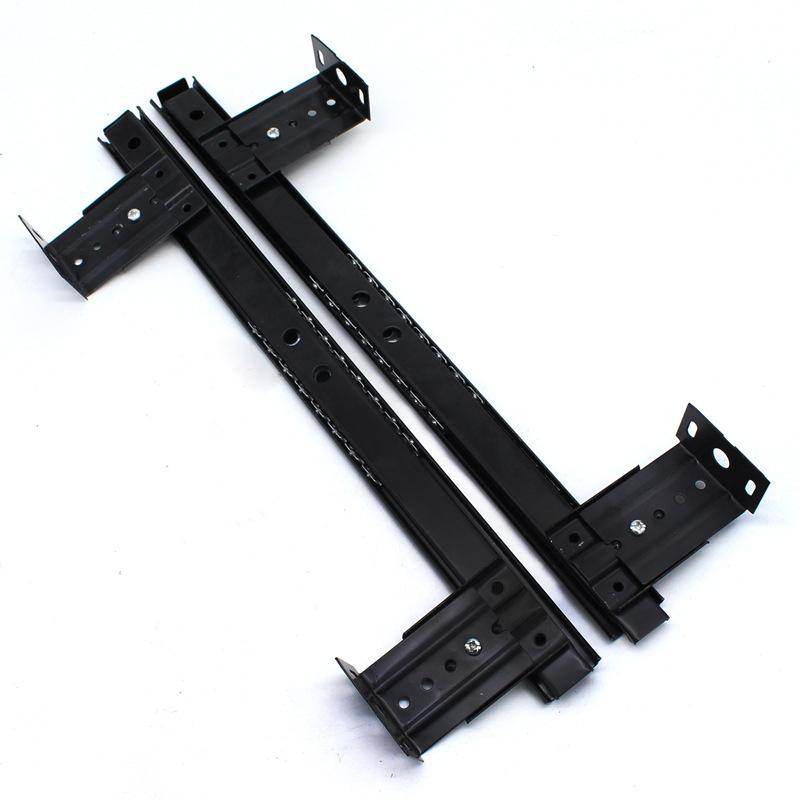 Бесшумные шариковые направляющие Выдвижной лоток Регулируемый подвесной кронштейн Подвесная направляющая Складные телескопические направляющие для ящиков Черный