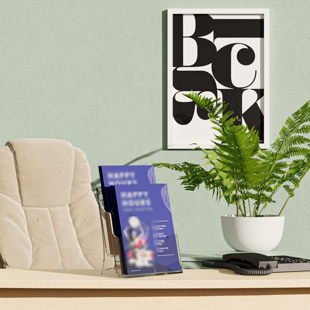 A4/A5/A6 Clear Flyers Display Stand 2/3/4 Layers Desktop Document Rack Brochure Holder  Office