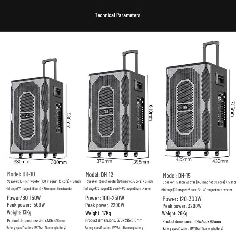HuiDu DH-15 Portable Bluetooth Karaoke Speaker (CN version)