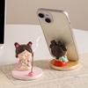 Resin Chinese Style Mobile Phone Holder Aesthetic Cartoon Girl Desk Lazy Bracket  Desk Tablet Phone