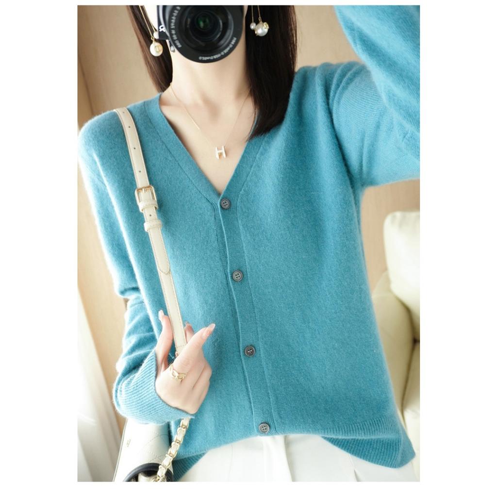 Autumn and Winter Cardigans, Women's Loose Plus Size Knitwear, Women's Tops, Long Sleeved Women's Sweaters