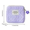 Cute Cosmetic Storage Bag Quilted Flowers Designed Cosmetic Bag Soft Comfortable Makeup Bag for Lipstick Jewelry Pouch