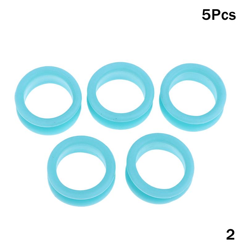 5Pcs Barber Hair Shears Grooming Scissor Protector Cutting Curved Thinning Shears Finger Ring Grip Inserts Ring For Salon Barber