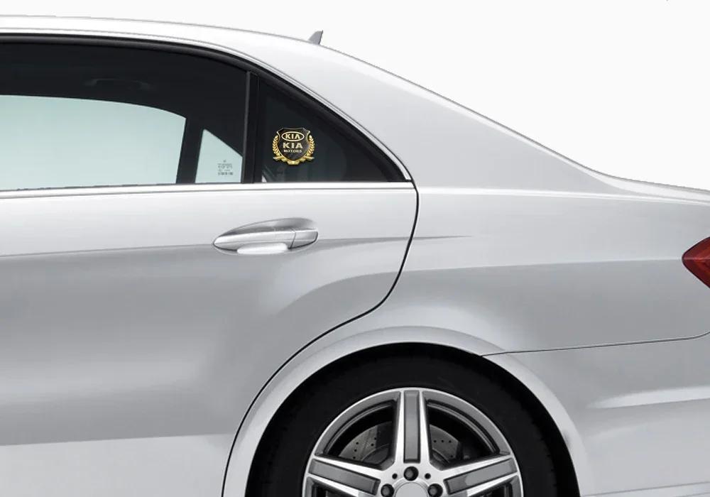 Metal Car Side Badge Sticker Styling for KIA Optima Ceed Rio 3 Pegas Picanto Cerato Soul Sportage Car Window Emblem Accessories