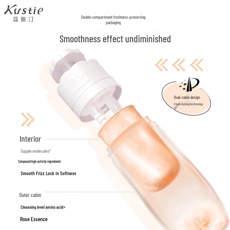 Kustie Dual-Chamber Cherry Blossom & Rose Hair & Body Care Set